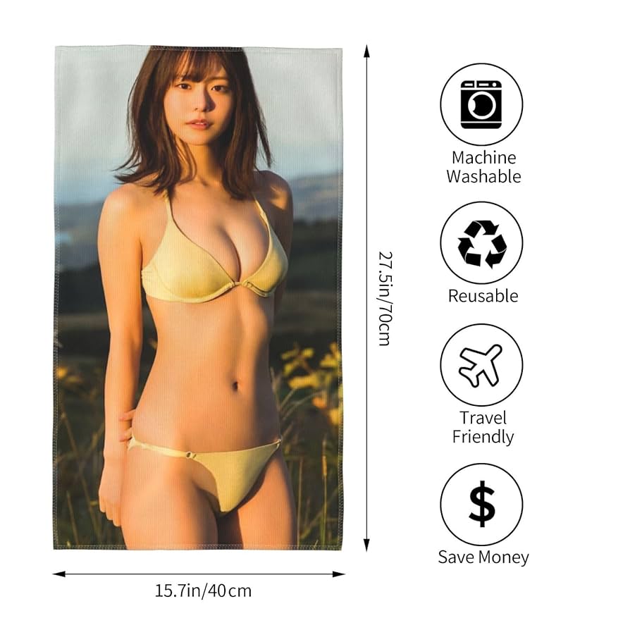 Amazon｜浅倉唯 椛島光 フェイスタオル マイクロファイバー